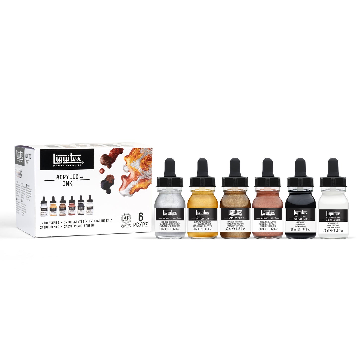 LIQUITEX, LX ACRYLIC, PROFESSIONAL ACRYLIC INK, SET