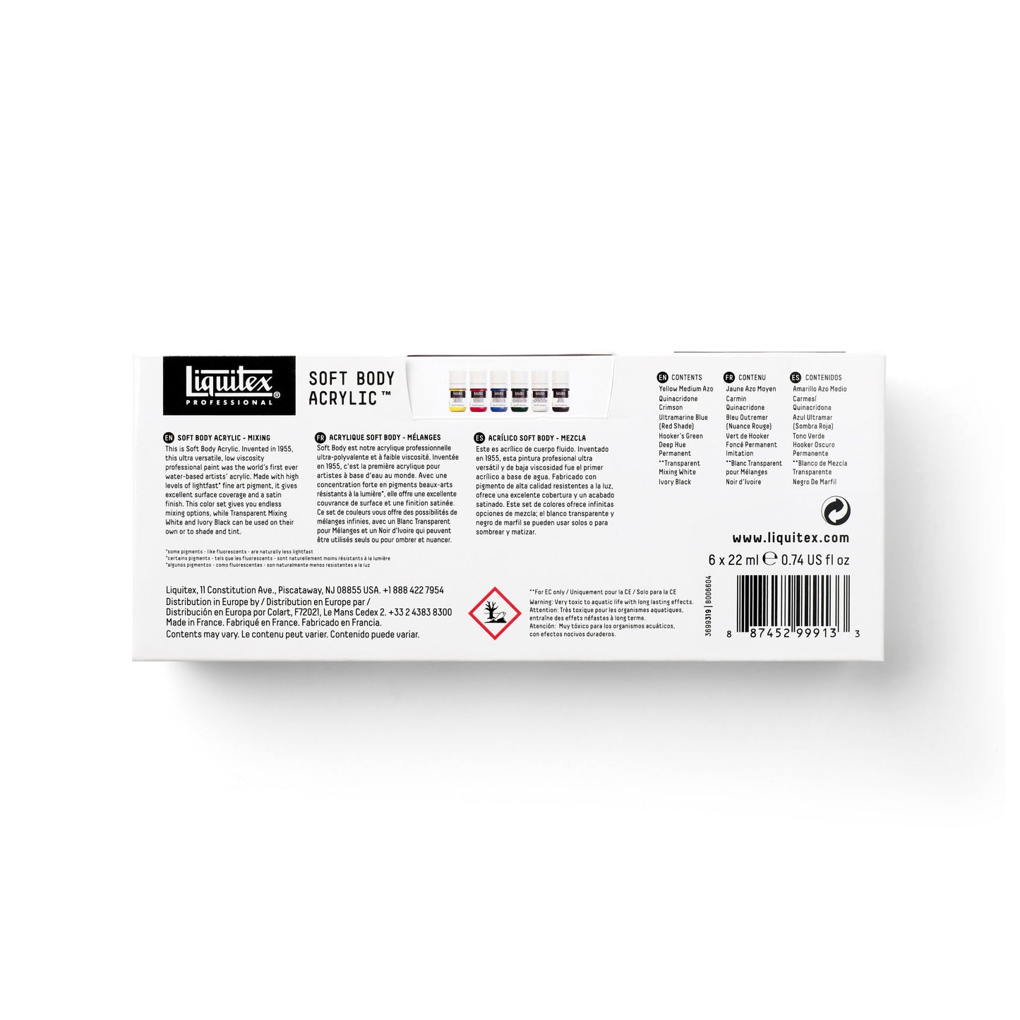 Liquitex Professional Soft Body Acrylic Set - 6x22ml - Mixing