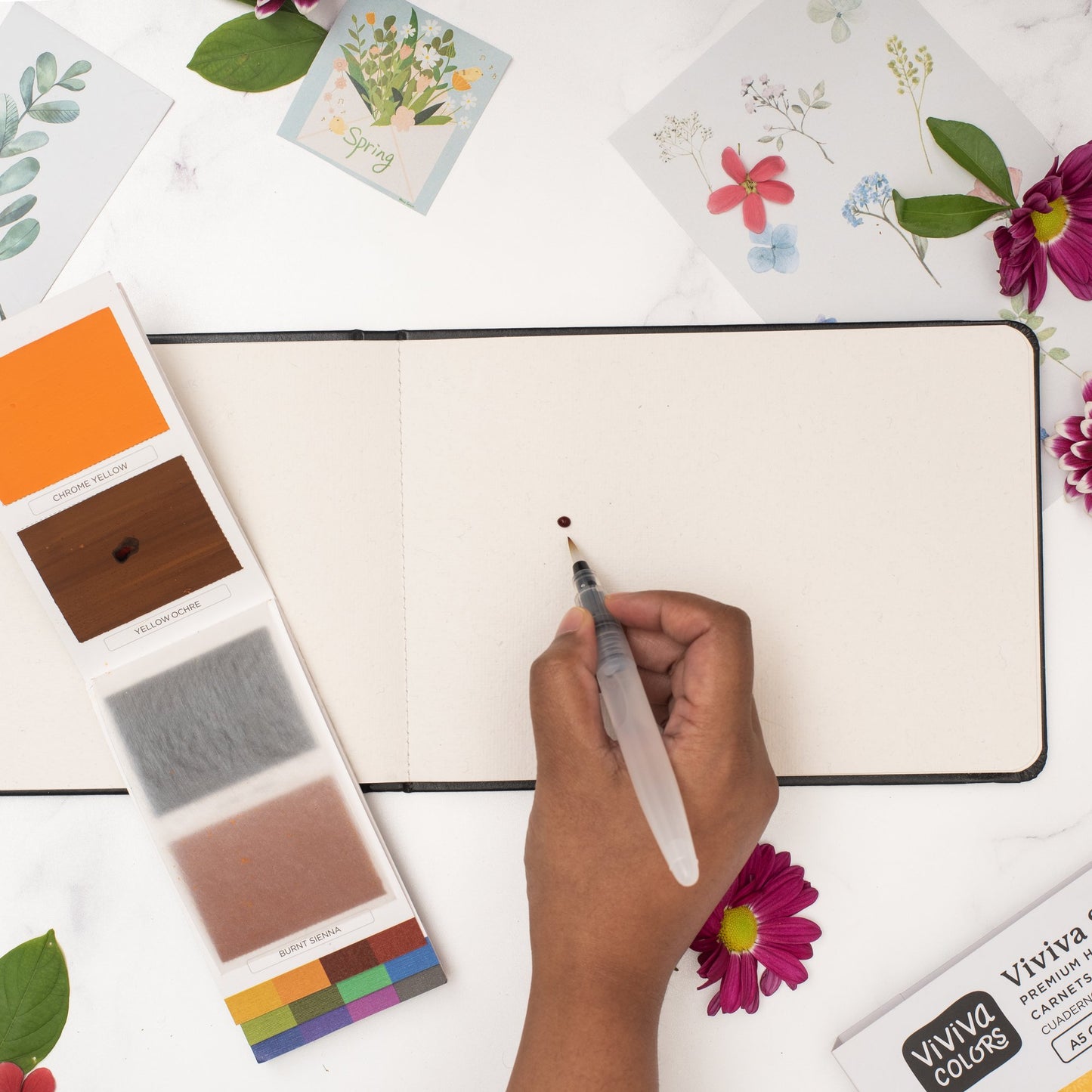 Viviva A5 Sketchbook - 100% Cotton, 40 Pages, 140 lbs