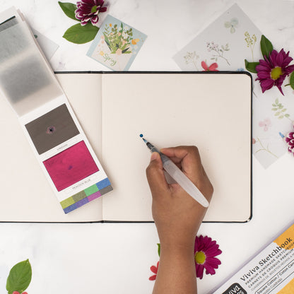 Viviva Square Sketchbook - 100% Cotton, 40 Pages, 140 lbs