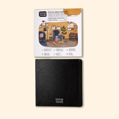 Viviva Square Sketchbook - 100% Cotton, 40 Pages, 140 lbs
