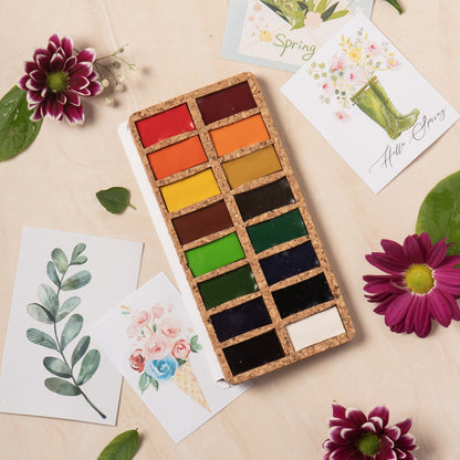 Viviva Watercolour Pan Set - Original 16 Colours