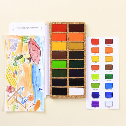 Viviva Watercolour Pan Set - Original 16 Colours